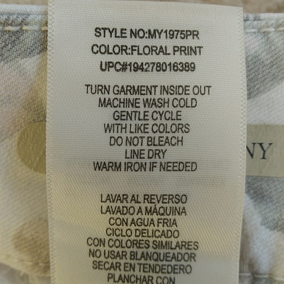 Seven7 High Rise Skinny Tummy Less Floral Pant 10 Cream - Picture 12 of 16